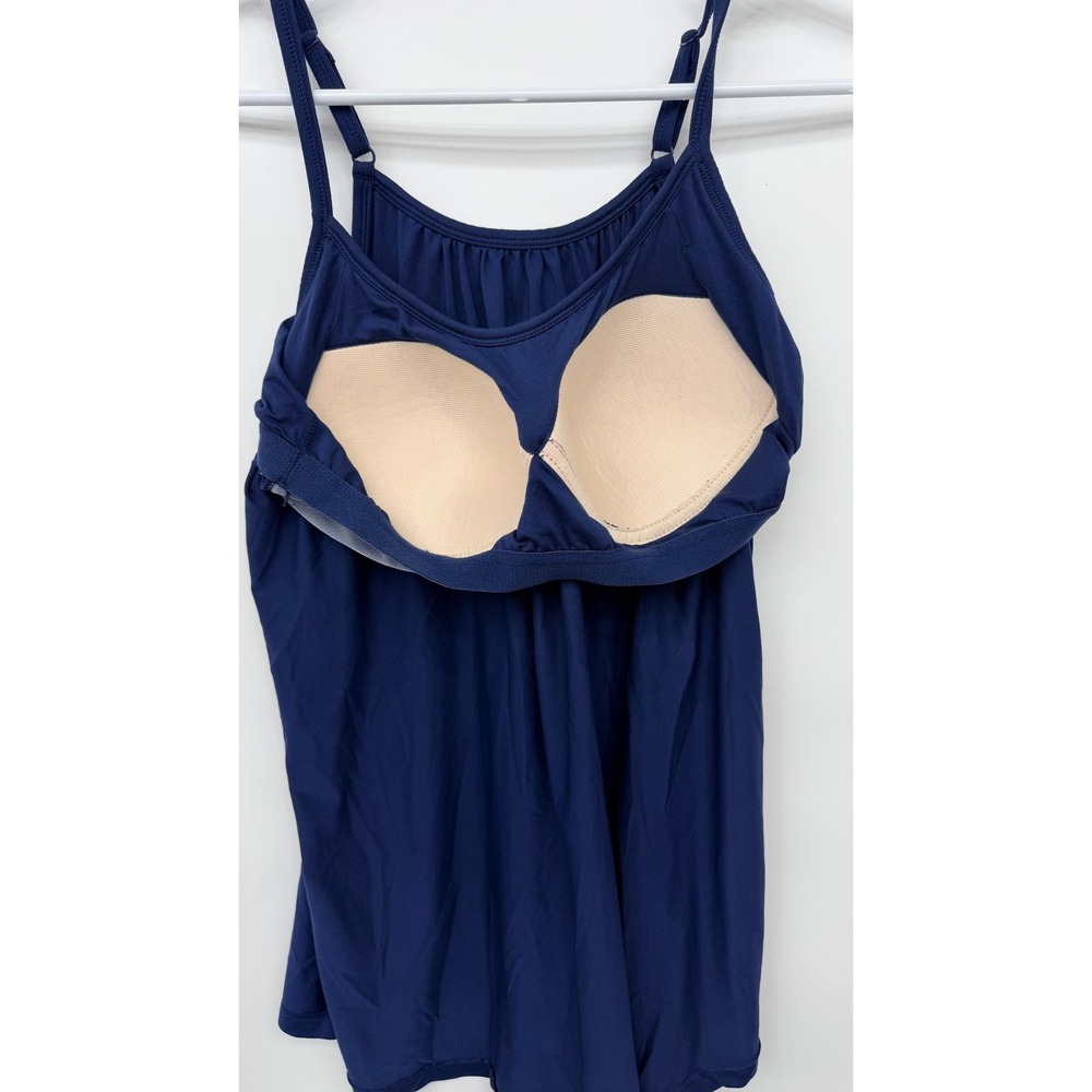 32 Degrees Cool Womens Navy Blue Relaxed Built in Bra Camisole Tank Top Large - Picture 6 of 6
